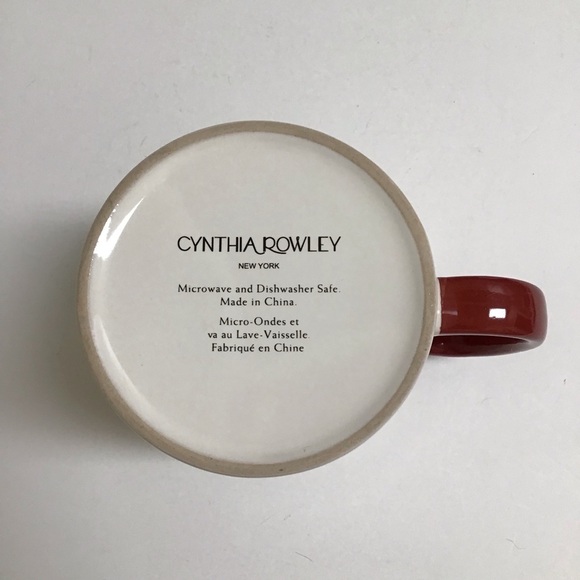 Christmas Reindeer Coffee Mug Cynthia Rowley Tea Cup Mistletoe Holiday New York - Picture 10 of 13